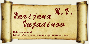 Marijana Vujadinov vizit kartica